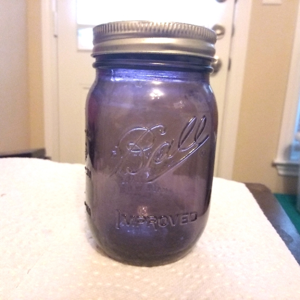 VINTAGE BALL HERITAGE PURPLE PINT MASON JAR